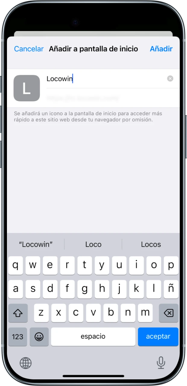Interface de téléchargement de l application Locowin