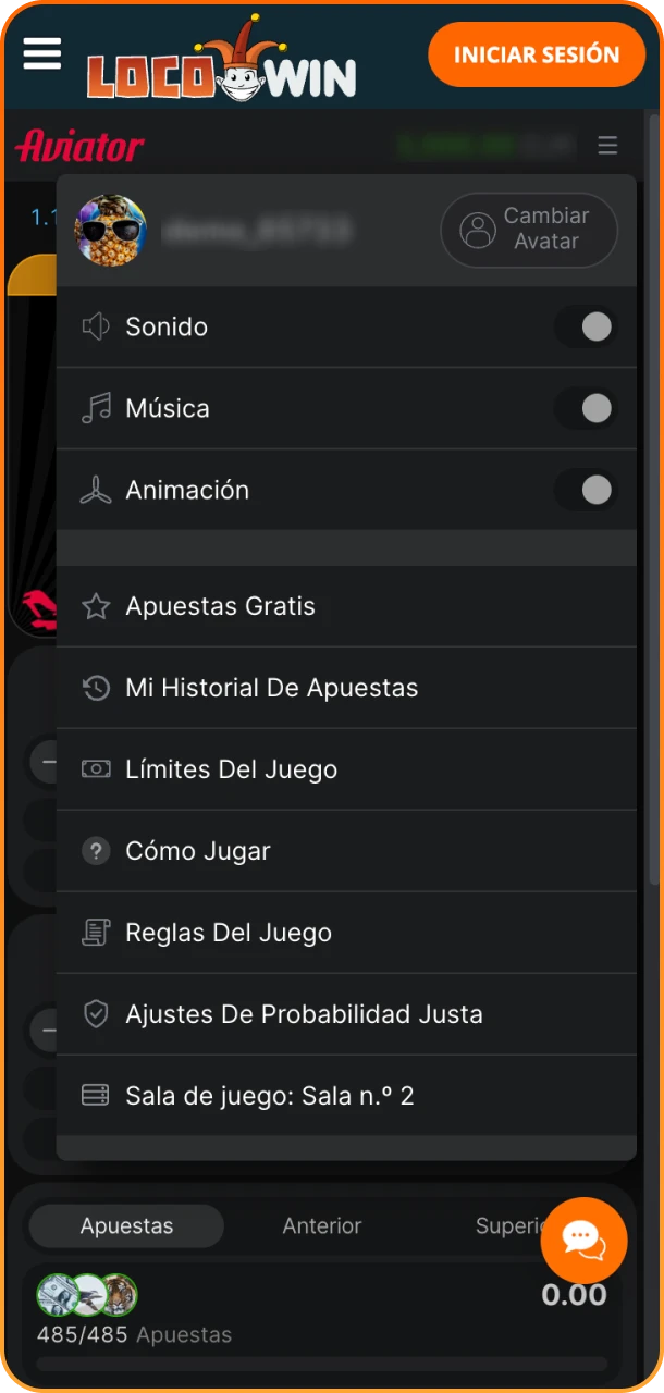 Erkunde das Aviator Menü bei Locowin.
