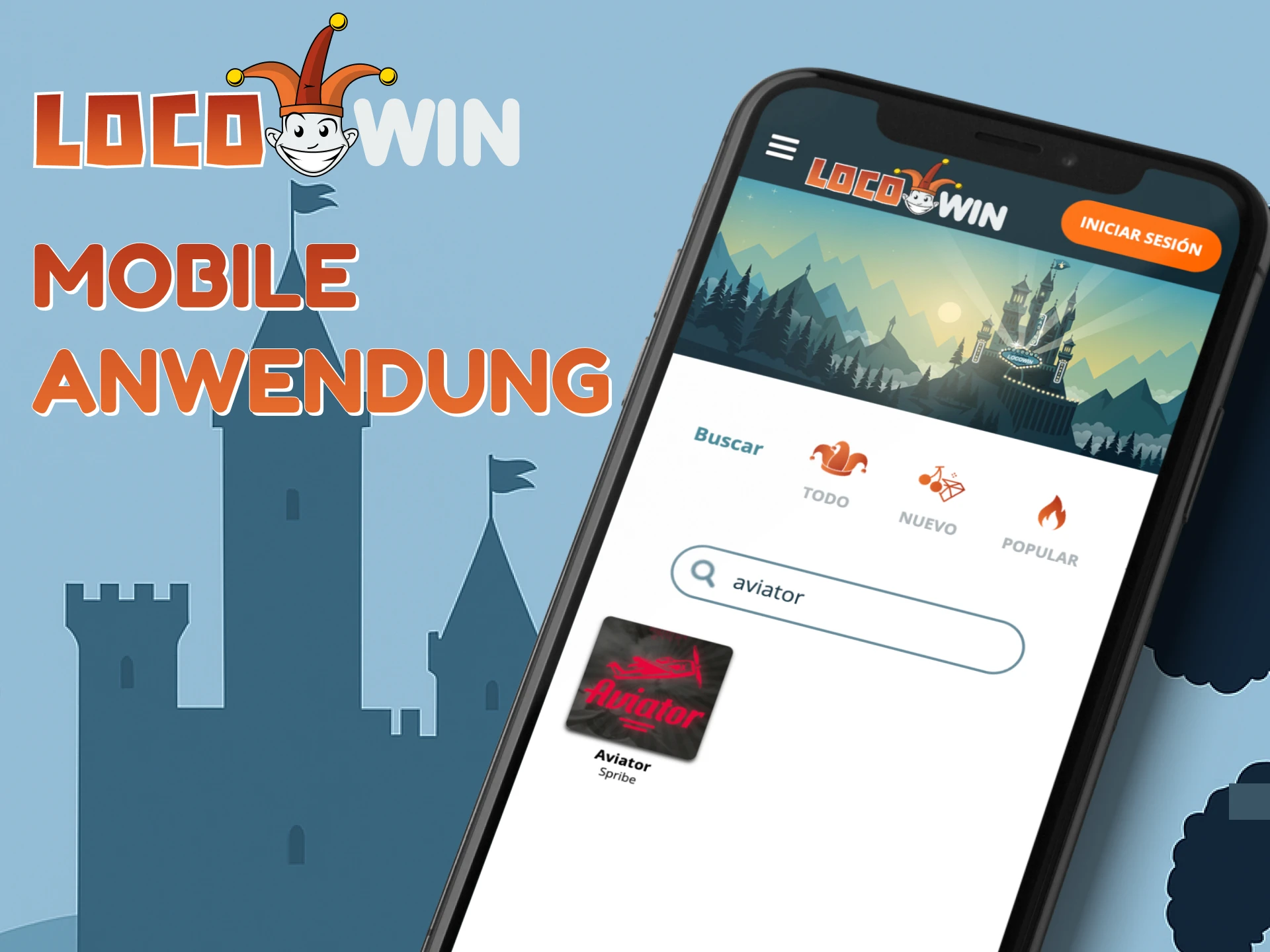 Spiele Aviator mobil überall mit Locowin.